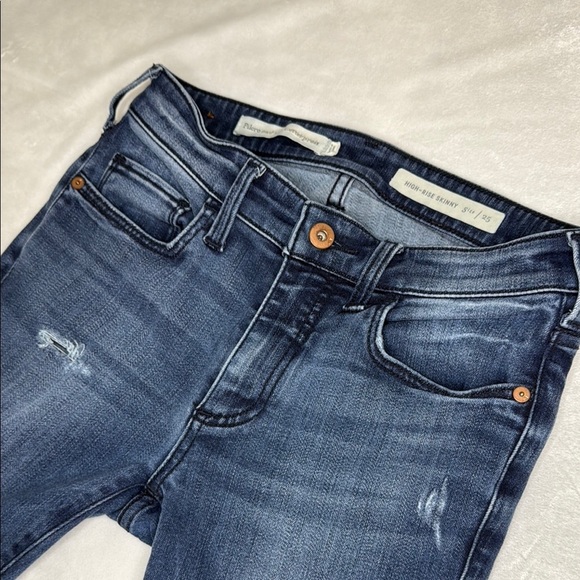 Pilcro and the Letterpress Blue High-Rise Skinny Jeans by ANTHOLOGY S 25 STRECH - Picture 11 of 11